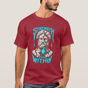 Camiseta masculina gráfica de busto antiguo con fu