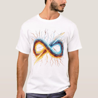 Camiseta masculina gráfica de flujo de energía col