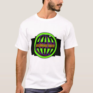 Camiseta masculina gráfica de globo cibernético ab