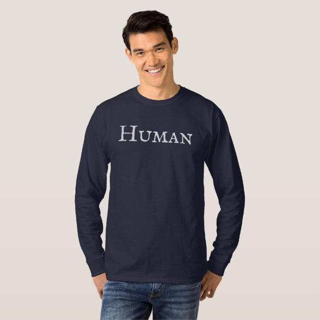 Camiseta masculina "humana" (Anverso completo)