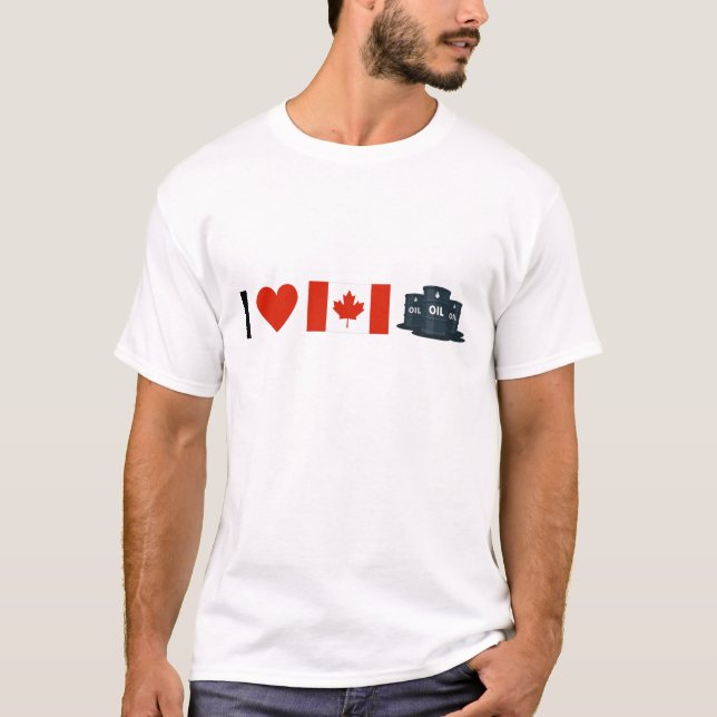 Camiseta masculina "I love Canadian Oil" (Anverso)