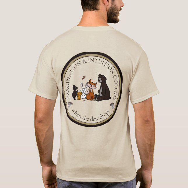 Camiseta masculina Imagination & Intuition Collide (Reverso)