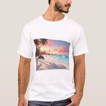 Camiseta masculina inspirada en la playa de Seyche