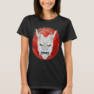 Camiseta Masculina japonesa de piel roja Ogro Samurai Japón