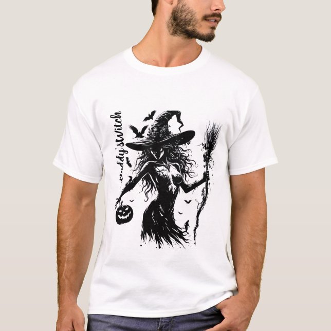 Camiseta masculina "La bruja de papá" - Sexy Hallo (Anverso)