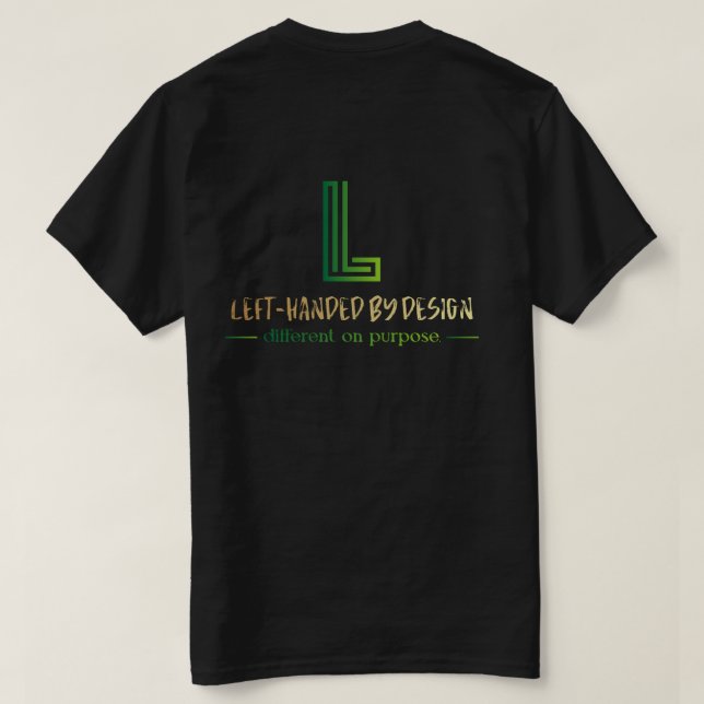 Camiseta masculina Lead With Your Left  (Reverso del diseño)