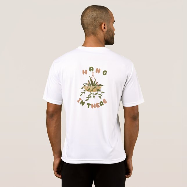 Camiseta masculina - Lema motivacional (Reverso completo)
