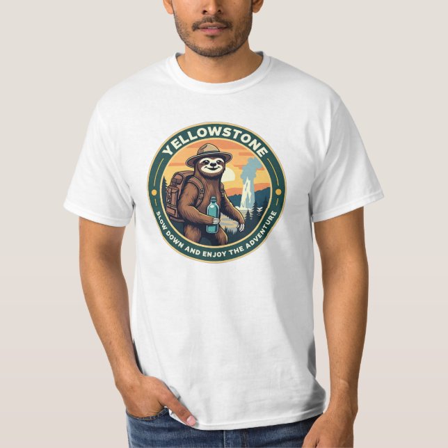 Camiseta masculina - ¡LENTA Y disfruta la aventura (Anverso)