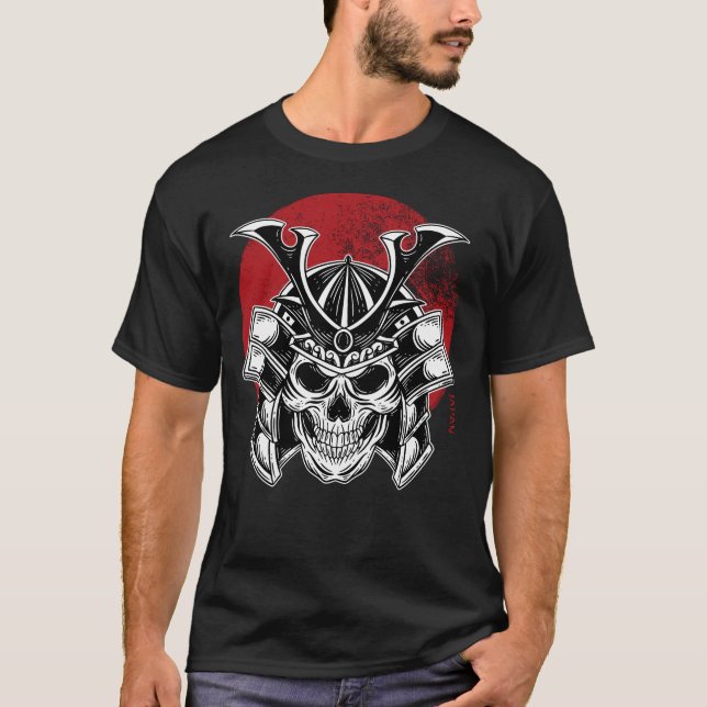 Camiseta Masculina Máscara Samurai Oni / Samurai O (Anverso)