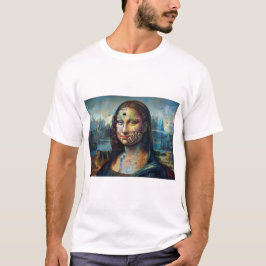 Camiseta masculina Mona Lisa futurista