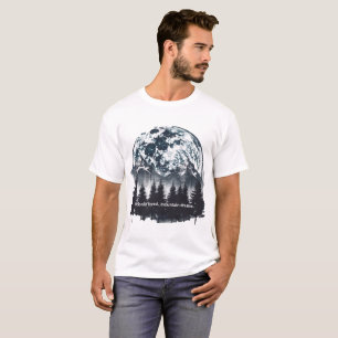 Camiseta masculina Moonlit Forest Mountain Dreams