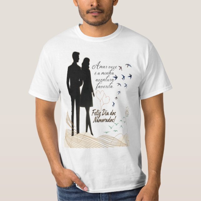 Camiseta Masculina, namorados (Anverso)