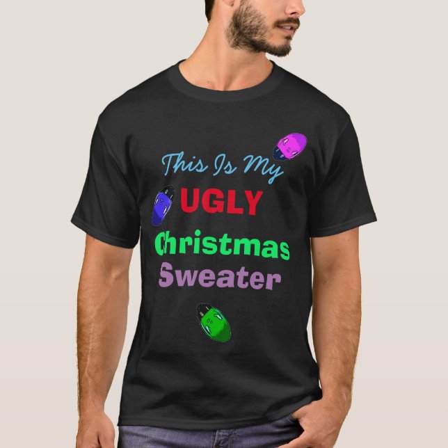Camiseta masculina "Navidades feos suéter" (Anverso)