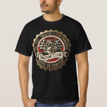 Camiseta masculina NRH Motor Club Route 66 Vintage