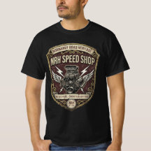 Camiseta masculina NRH Speed Shop Vintage Hot Rod