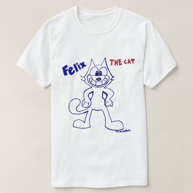 Camiseta Masculina - O Gato Félix (Diseño del anverso)