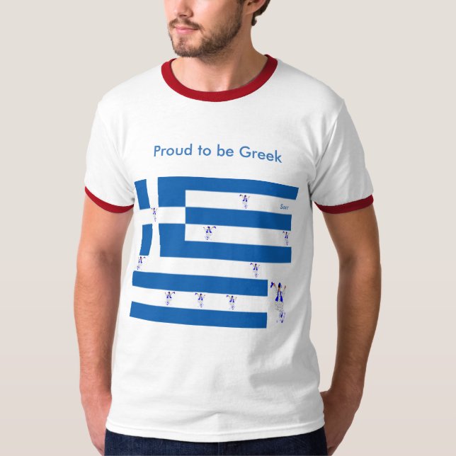 Camiseta masculina orgullosa de ser griega (Anverso)