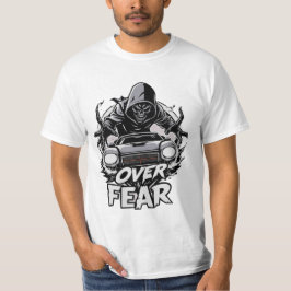 Camiseta masculina Over Fear Racing Car Grim Reape