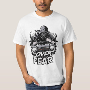 Camiseta masculina Over Fear Racing Car Grim Reape