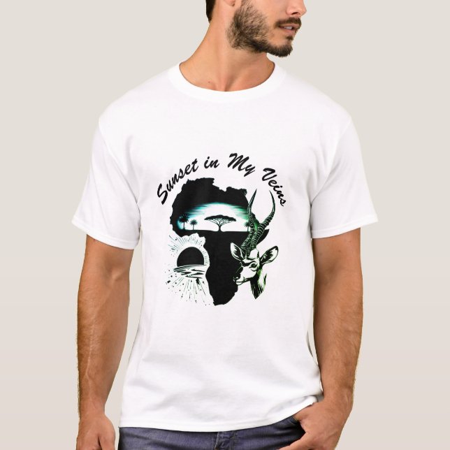 Camiseta masculina para aficionados africanos (Anverso)
