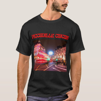 Camiseta masculina Piccadilly Circus en negro