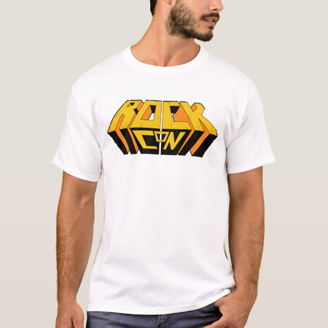 Camiseta masculina Rock-Con (Anverso)