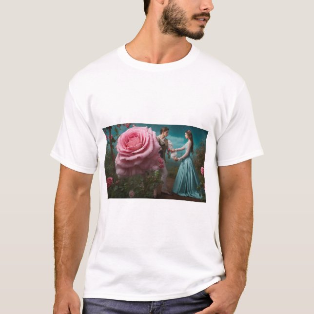 camiseta masculina romántica (Anverso)