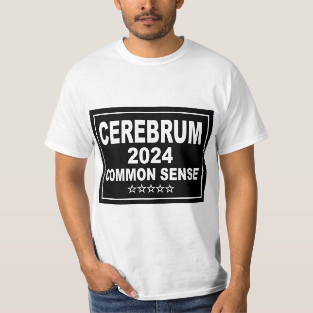Camiseta masculina Sentido común 2024 (Anverso)