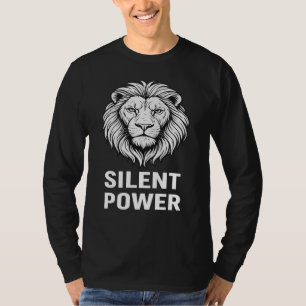 Camiseta masculina Silent Power – Li negr y blanc