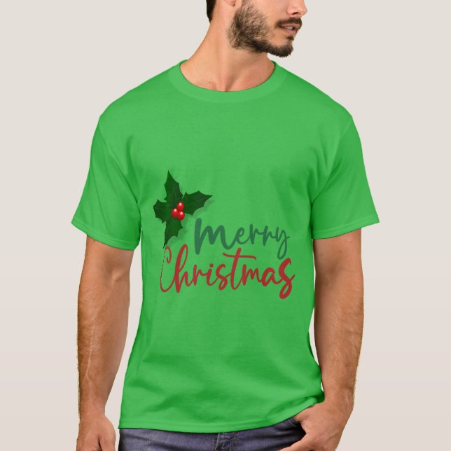 Camiseta masculina temática para navidades (Anverso)