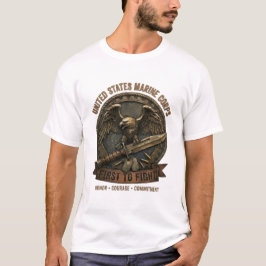 Camiseta masculina USMC First to Fight Eagle y cuc