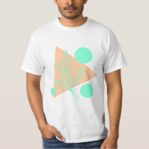 Camiseta masculina verde claro e bege escuro