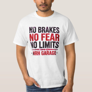 Camiseta masculina vintage garage sin frenos, sin