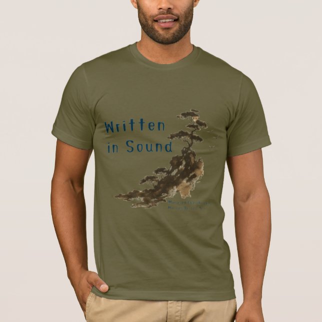Camiseta masculina Written in Sound (Anverso)