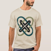Camiseta masculina X interconectada