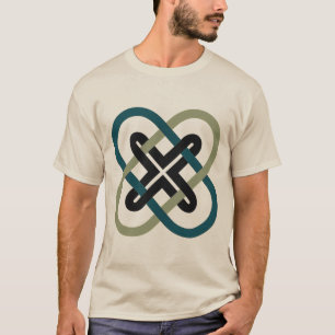 Camiseta masculina X interconectada