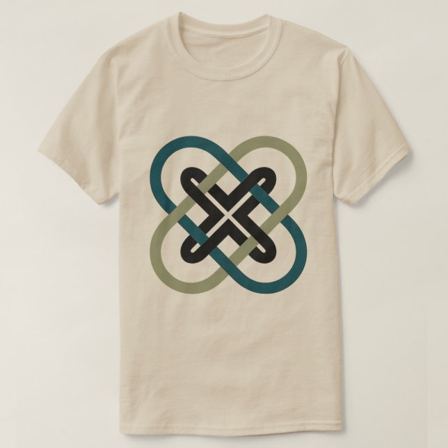 Camiseta masculina X interconectada (Diseño del anverso)