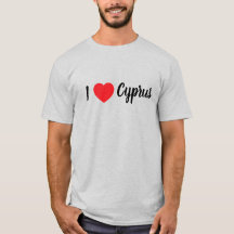 Camiseta masculina (yo "corazón" de Chipre)