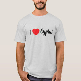 Camiseta masculina (yo "corazón" de Chipre)