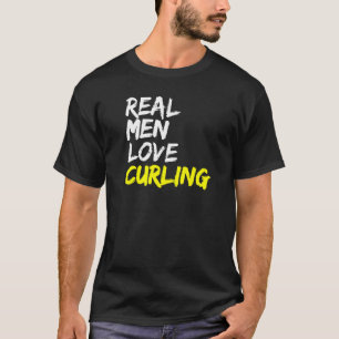 Camiseta Masculino de Hielo Hombres Curling Masculino