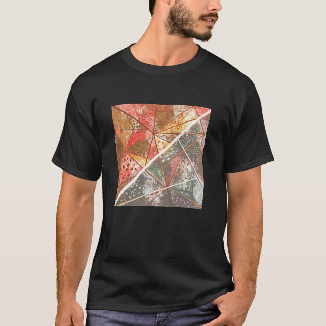 Camiseta masculino geométrico moderno (Anverso)