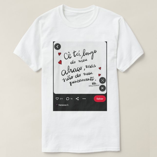 Camiseta Masculino gola canoa simples  (Diseño del anverso)