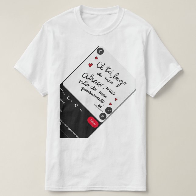 Camiseta Masculino gola canoa simples  (Diseño del anverso)