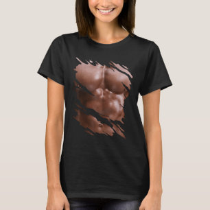 Camiseta Masculino Masculino Seis Envase I Músculos Constru