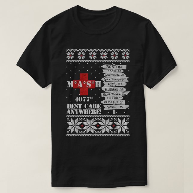 Camiseta MASH 4077 divertido y feo (Diseño del anverso)