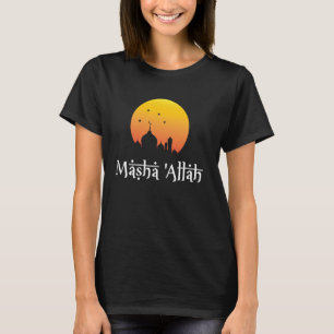 Camiseta Masha Allah Crescent Moon Mosq Diseño Islámico Mu