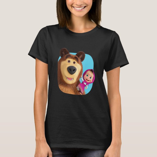 Camiseta Masha and the Bear Duo together blue (Anverso)
