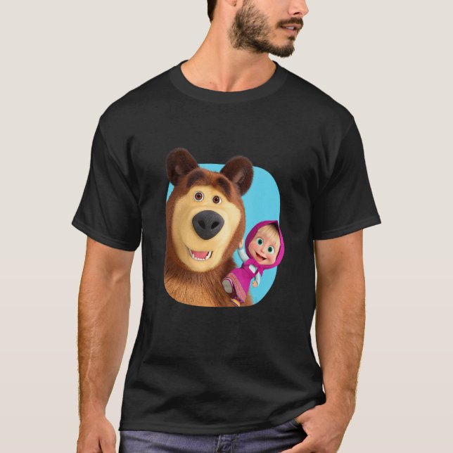 Camiseta Masha and the Bear Duo together blue (Anverso)