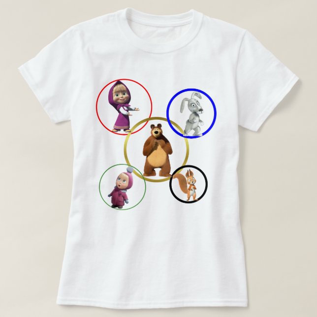 Camiseta Masha y el oso (Diseño del anverso)