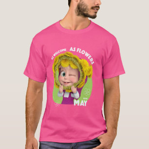 Camiseta Masha y el oso. Flores En Mayo